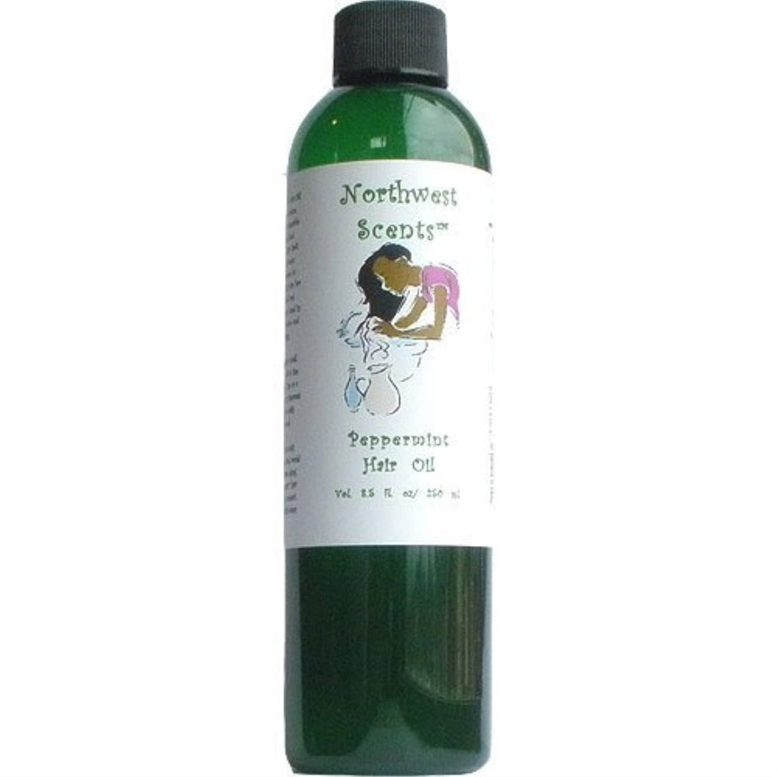 Northwest Scents Peppermint Hair Oil for Black African American Afro Caribbean Dry Coarse and Highly Textured Hair - 8.5 oz bottle
