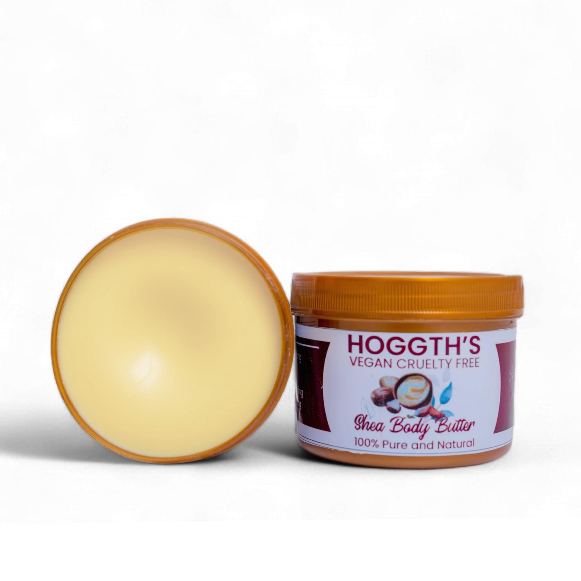 HOGGTH Natural Organic Moisturizers- 100% Pure Grade-A African Shea Body Butter- Suitable for Whipping, DIY Skin Care & Self Care - For Face,Body and Hair.