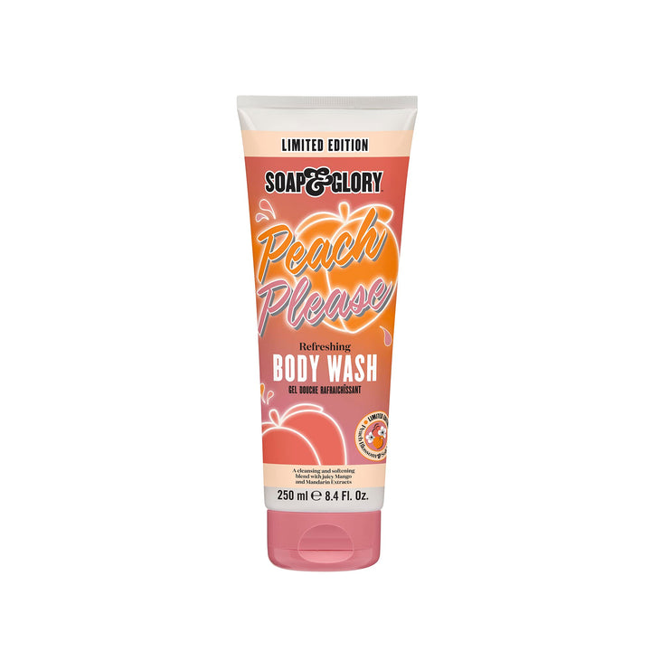 Soap & Glory Peach Please Scented Body Wash - Built-In Body Lotion for Maximum Hydration - Peach Blossom & Magnolia Scented Moisturizing Body Wash (250ml)