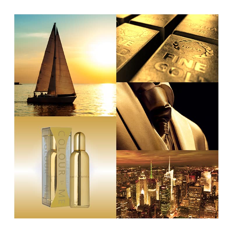 COLOUR ME Men Homme Gold Eau De Floral Spray Parfum 50Ml