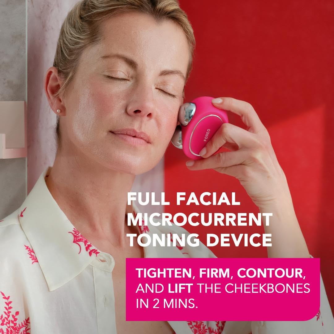 FOREO BEAR App-connected Microcurrent Facial Toning Device with 5 Intensities, Fuchsia