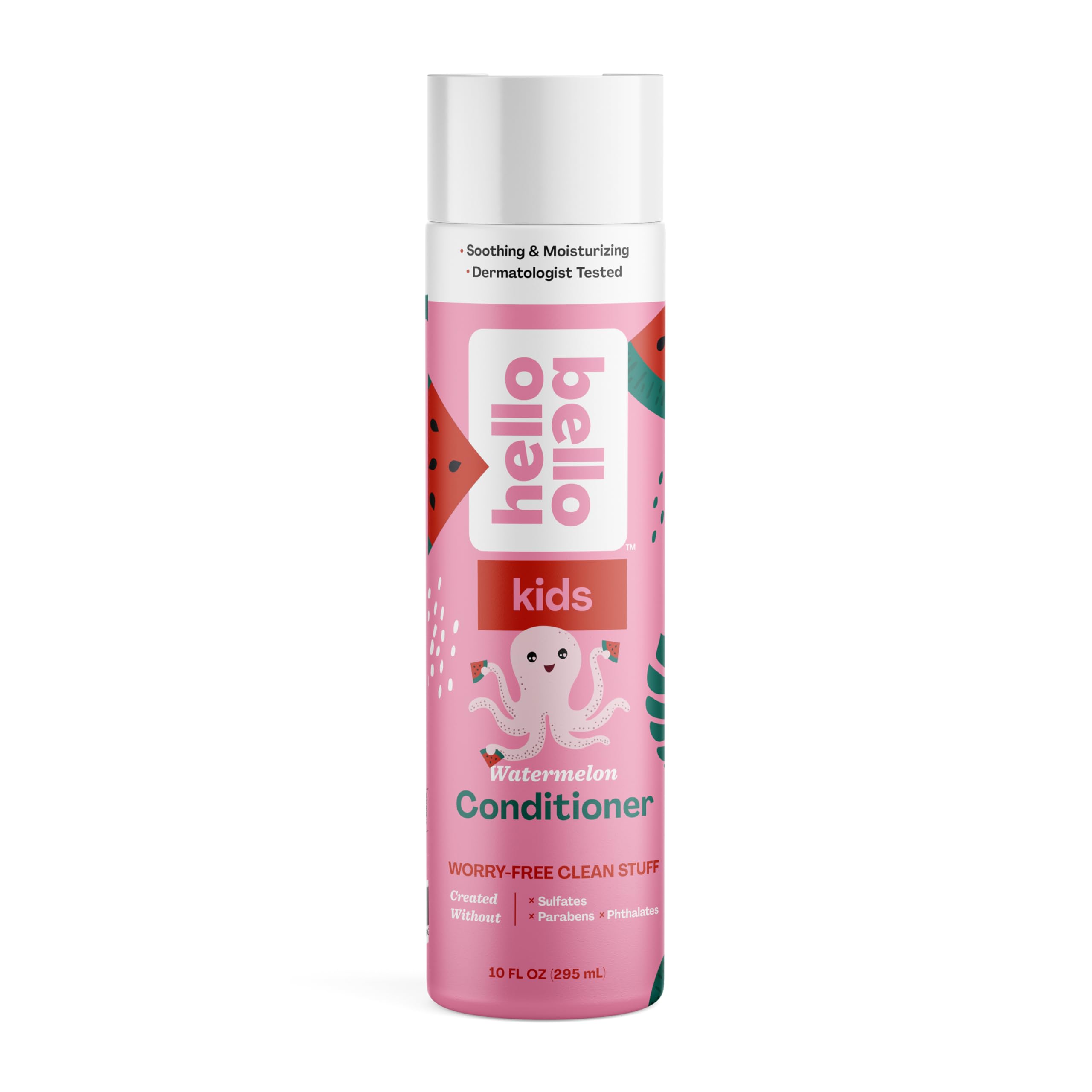 Hello Bello Kid’s Conditioner, Hypoallergenic, pH-Balanced and Dermatologist-Tested, Watermelon, 10 Fl Oz (1 Pack)