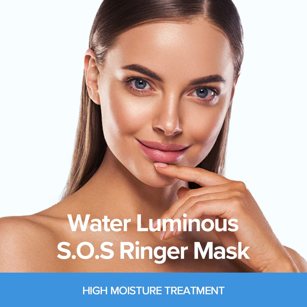 JM Solution Water Luminous S.O.S Ringer Mask Black (Pack of 10)