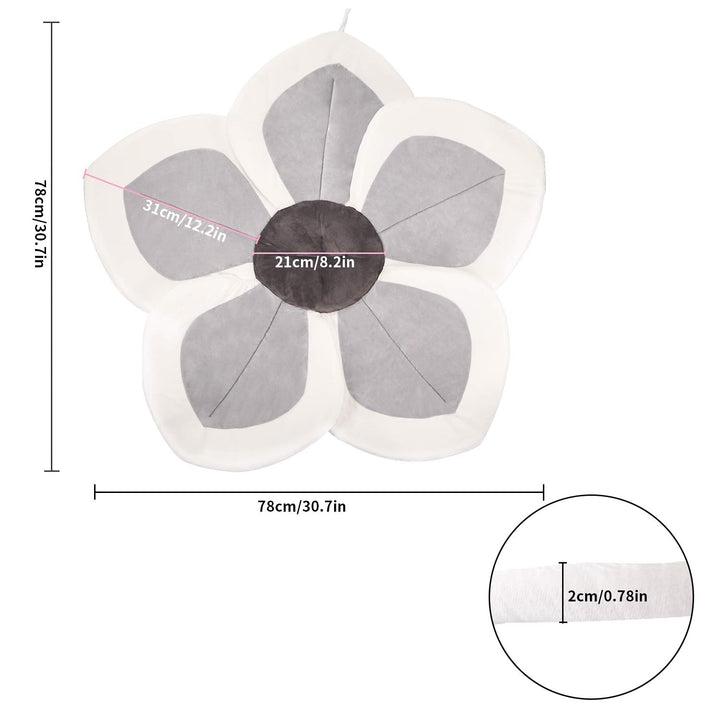 Baby Bath - Flower Baby Bath Pad Infant Bathtub Mat for Bathtub Tub Sink - Gray2