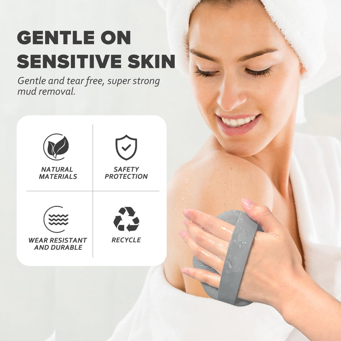 SCRUBBIES for Body,SCRUBBIES The Sud Bud,Food-Grade Soft Silicone, Body Scrubber Shower Brush Handheld Men and Women Cleansing Skin Brush, Gentle Exfoliating.2-Pack (Purple, Standard Size)