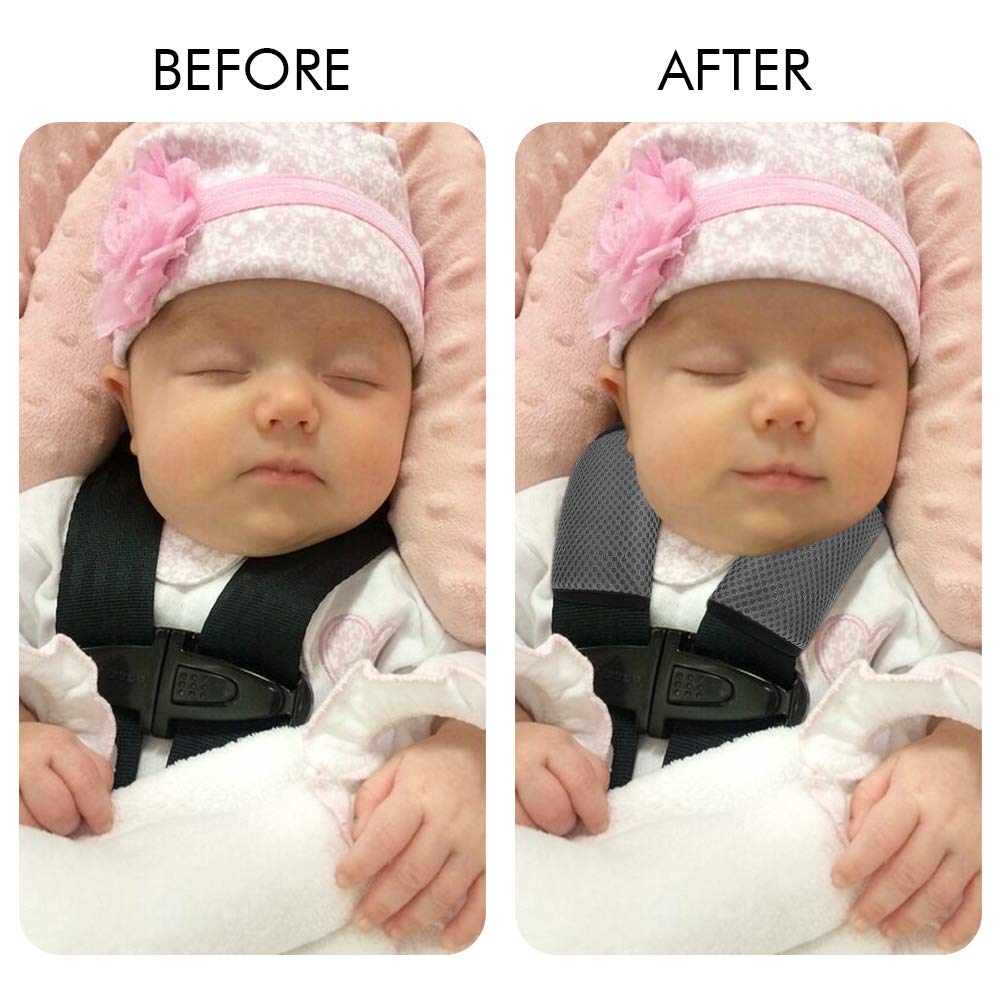 Accmor Car Seat Straps Shoulder Pads for Baby Kids, Soft Car Seat Strap Covers, Seat Belt Covers for Car Seats, Pushchair, Stroller