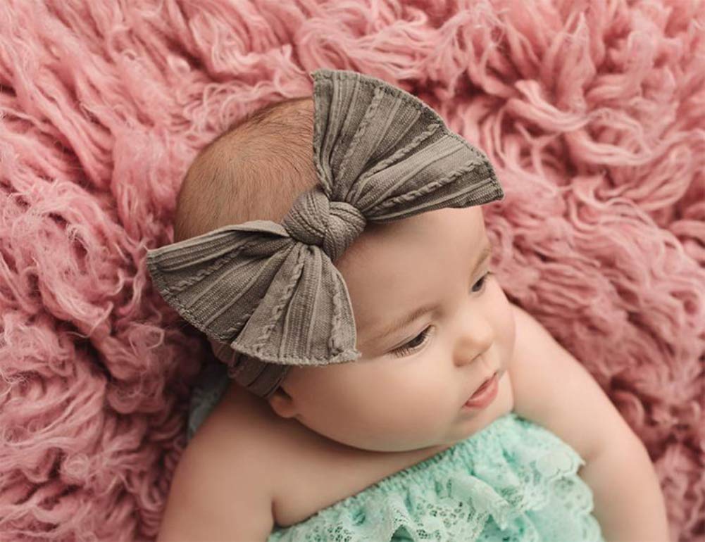 Baby Bow Headbands Turban Knotted, Girl's Hairbands for Newborn,Toddler and Childrens (8 Pack)