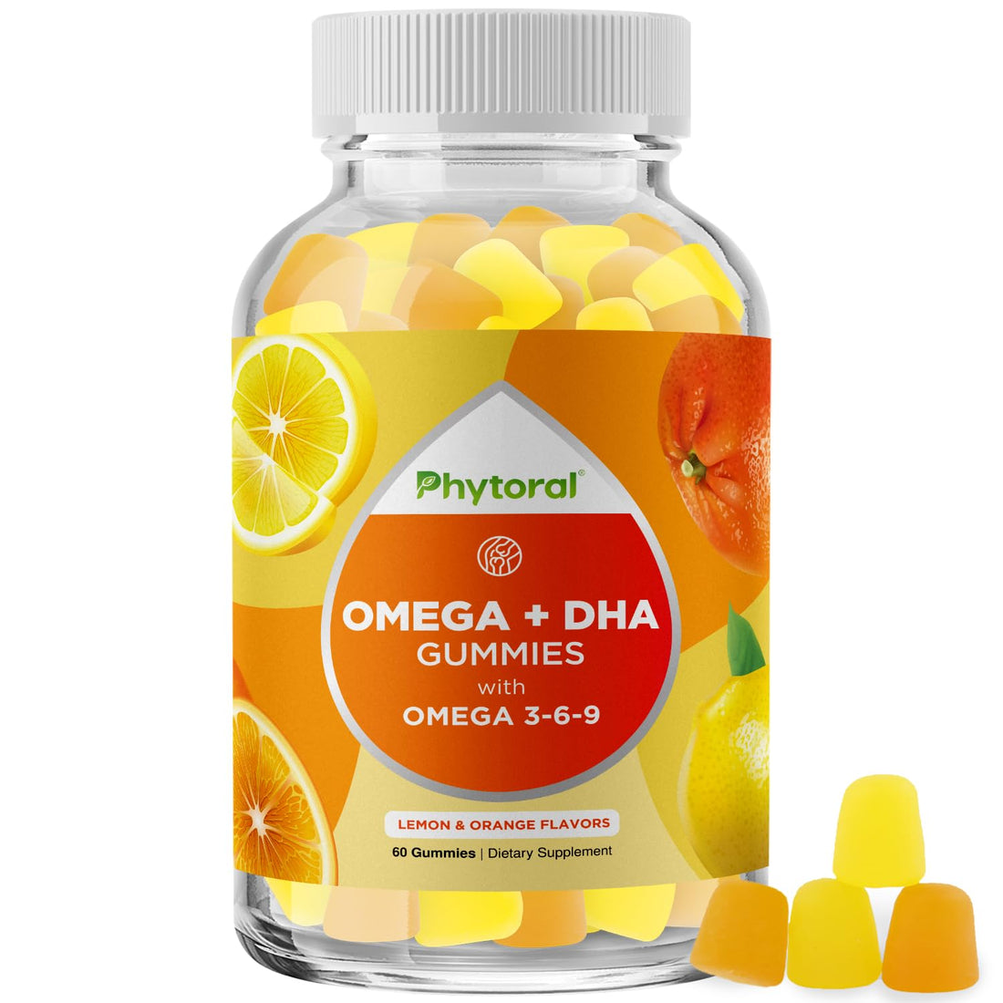 DHA Omega 3 Gummies for Adults - Delicious Chia Seed for Brain Omega 3 6 9 Supplement for Inflammation, Energy & Insulin - Vegetarian Essential Fatty Acid Supplements for Immune Support - 60 Chews