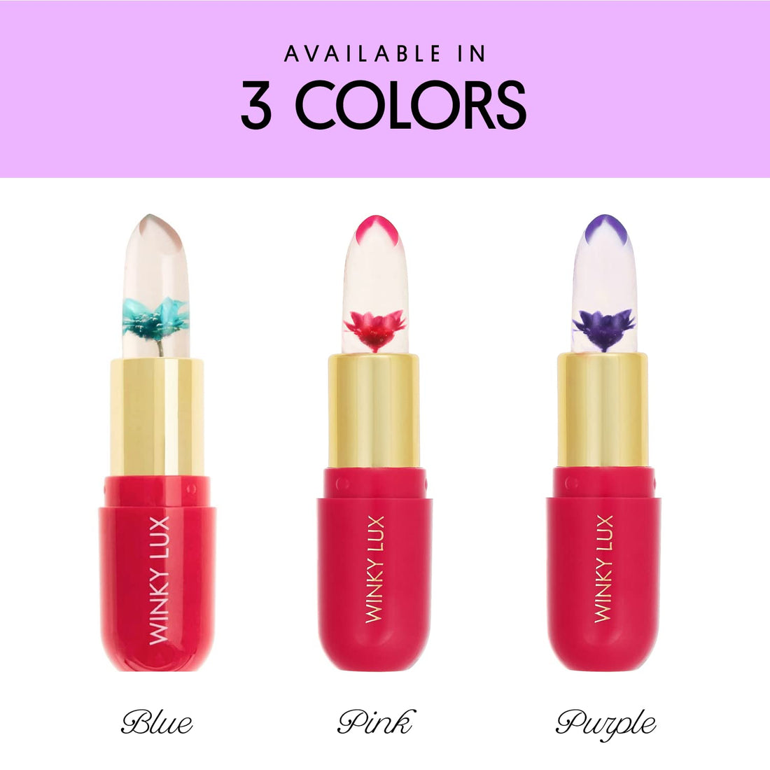 Winky Lux Blue Flower Lip Balm