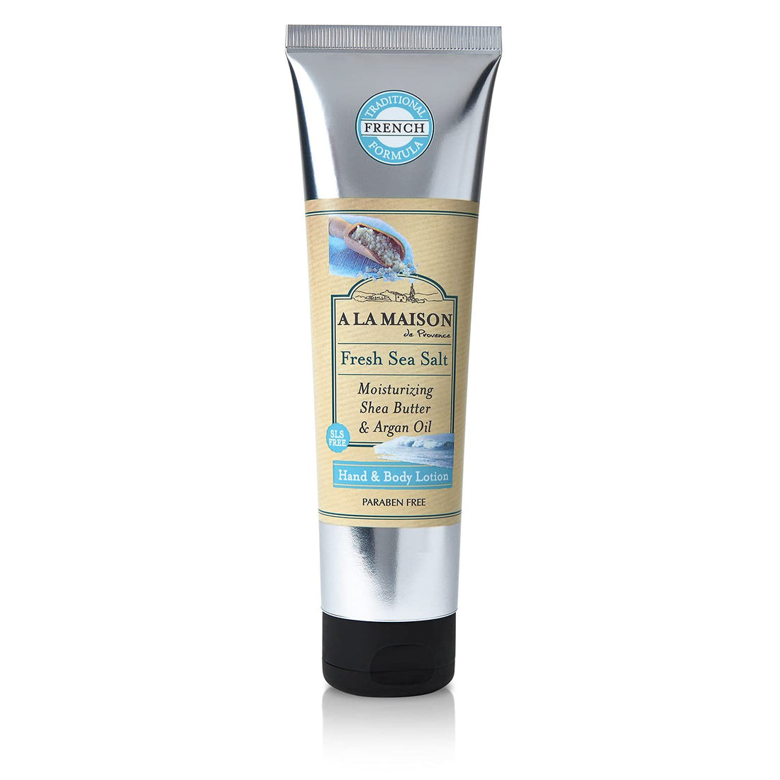 A LA MAISON Moisturizing Lotion, Fresh Sea Salt - Uses: Hand and Body, Argan Oil, Pure Shea Butter, Essential Oils, Plant Based, Cruelty-Free, SLS and Paraben Free (8 Oz, 2 Pack)