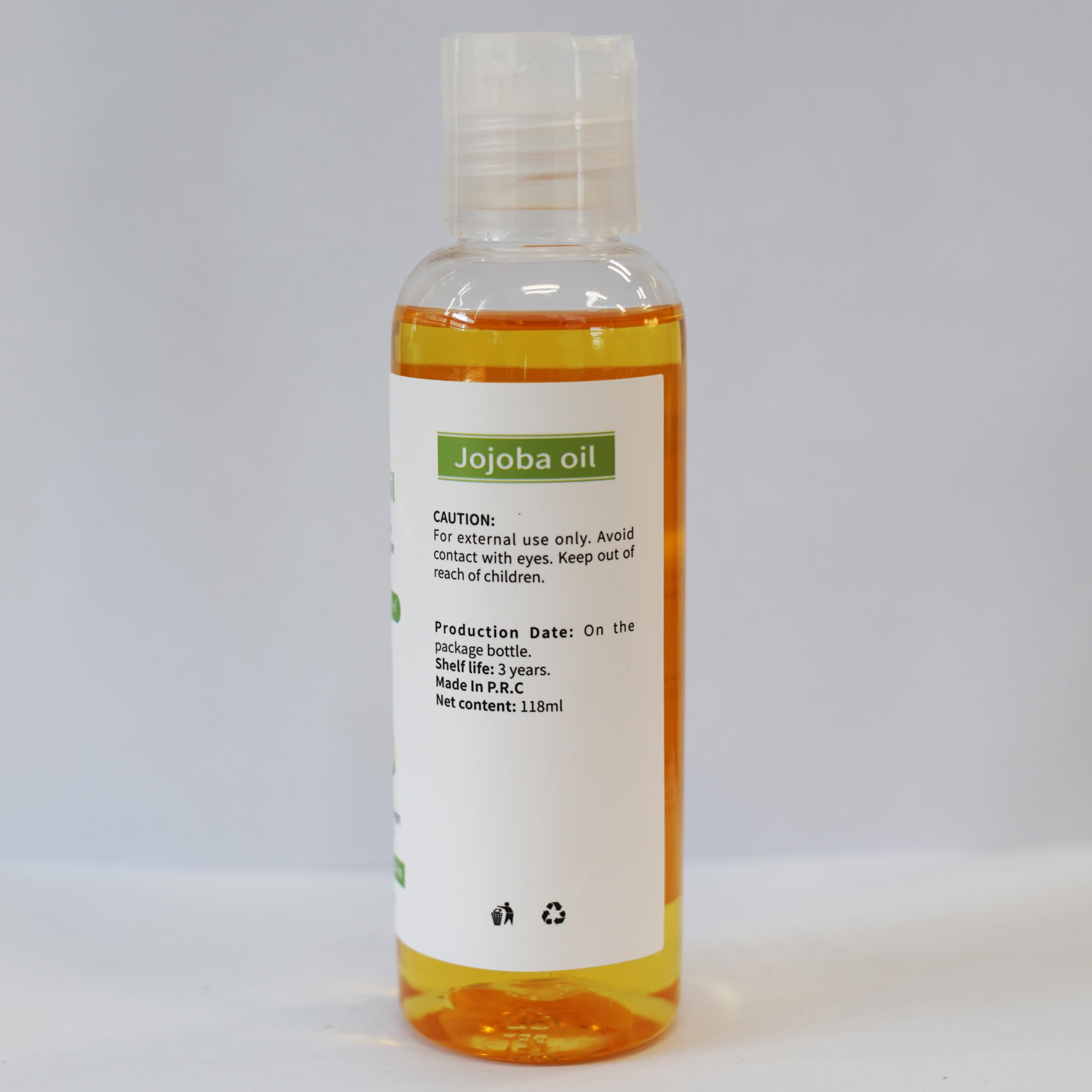 GrlGrl Jojoba Oil Organic, 118ML – Moisturize & Glow for Hair, Skin, and Body – Pure Cold Pressed Natural, Fast Absorb & Non-Greasy