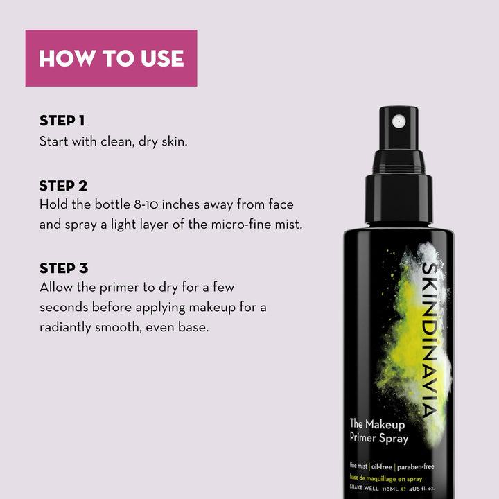 Skindinavia The Makeup Primer Spray, Oil Control, 4 Fluid Ounce