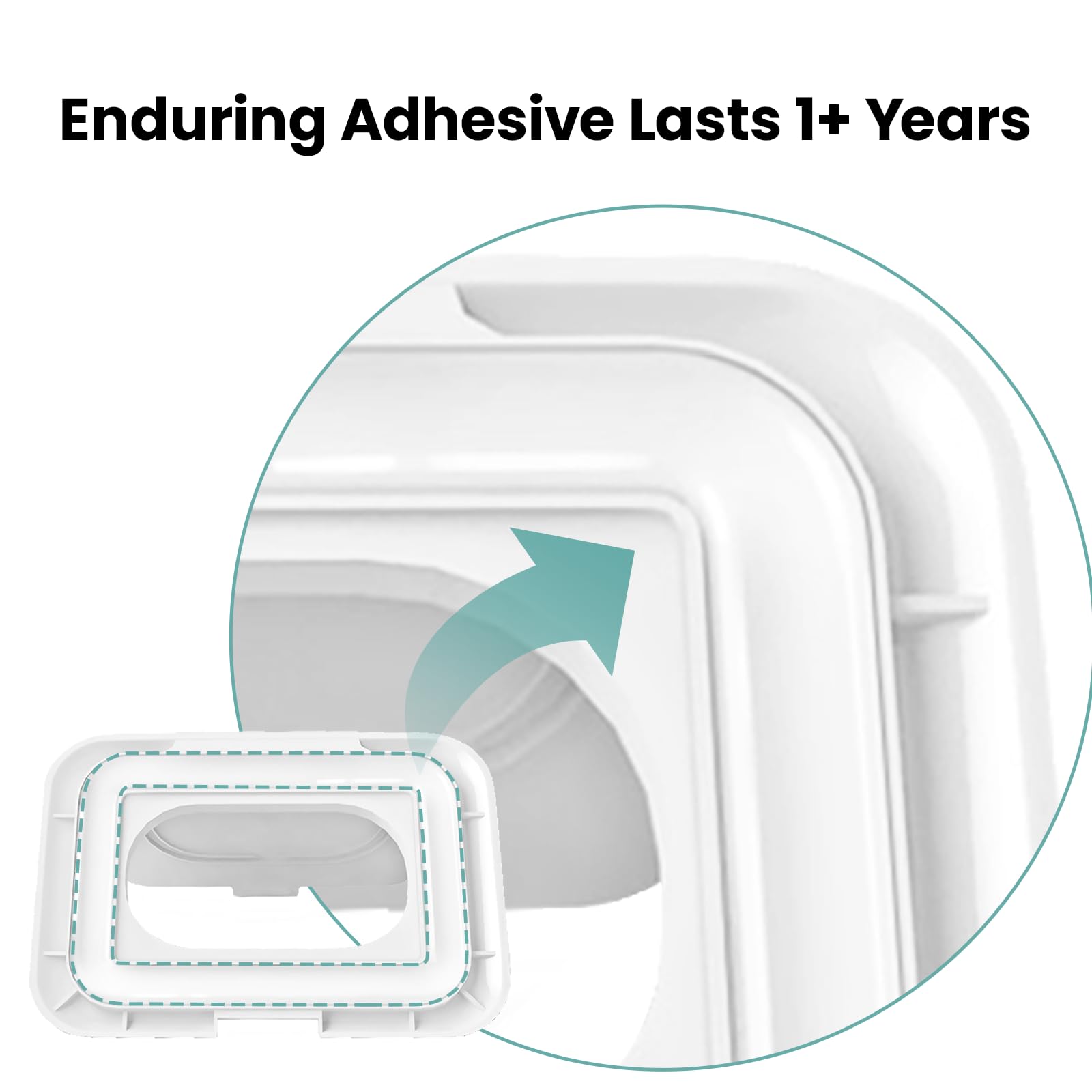 KNOCLOC Reusable Wipes Lid for Non Flip Top Baby Wipes Refill, Reusable for Over 1 Year, 2 Pcs