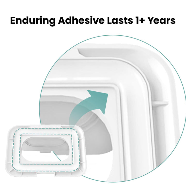 KNOCLOC Reusable Wipes Lid for Non Flip Top Baby Wipes Refill, Reusable for Over 1 Year, 2 Pcs