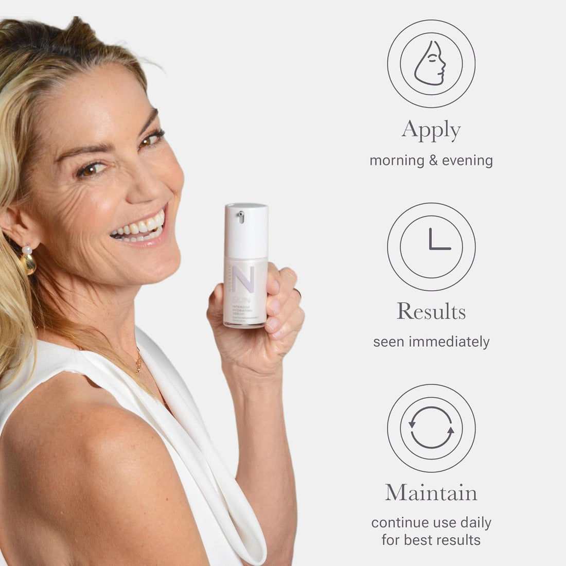 NULASTIN Elastaplex & Hyaluronic Acid Serum for Face, Lips & Décolleté - SKIN Intensive Hydrating Serum - Promote Dewy Radiance in Aging Skin (0.5 oz)