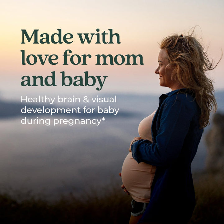 New Chapter Wholemega for Moms Fish Oil Supplement - Prenatal DHA with Omega-3 + Vitamin D3 for Prenatal & Postnatal Support - 180 ct, 500mg Softgels