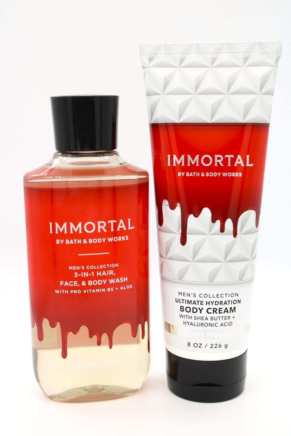 Bath & Body Works Immortal Men's 3-in-1 Hair, Face & Body Wash and Body Cream 2 Piece Set