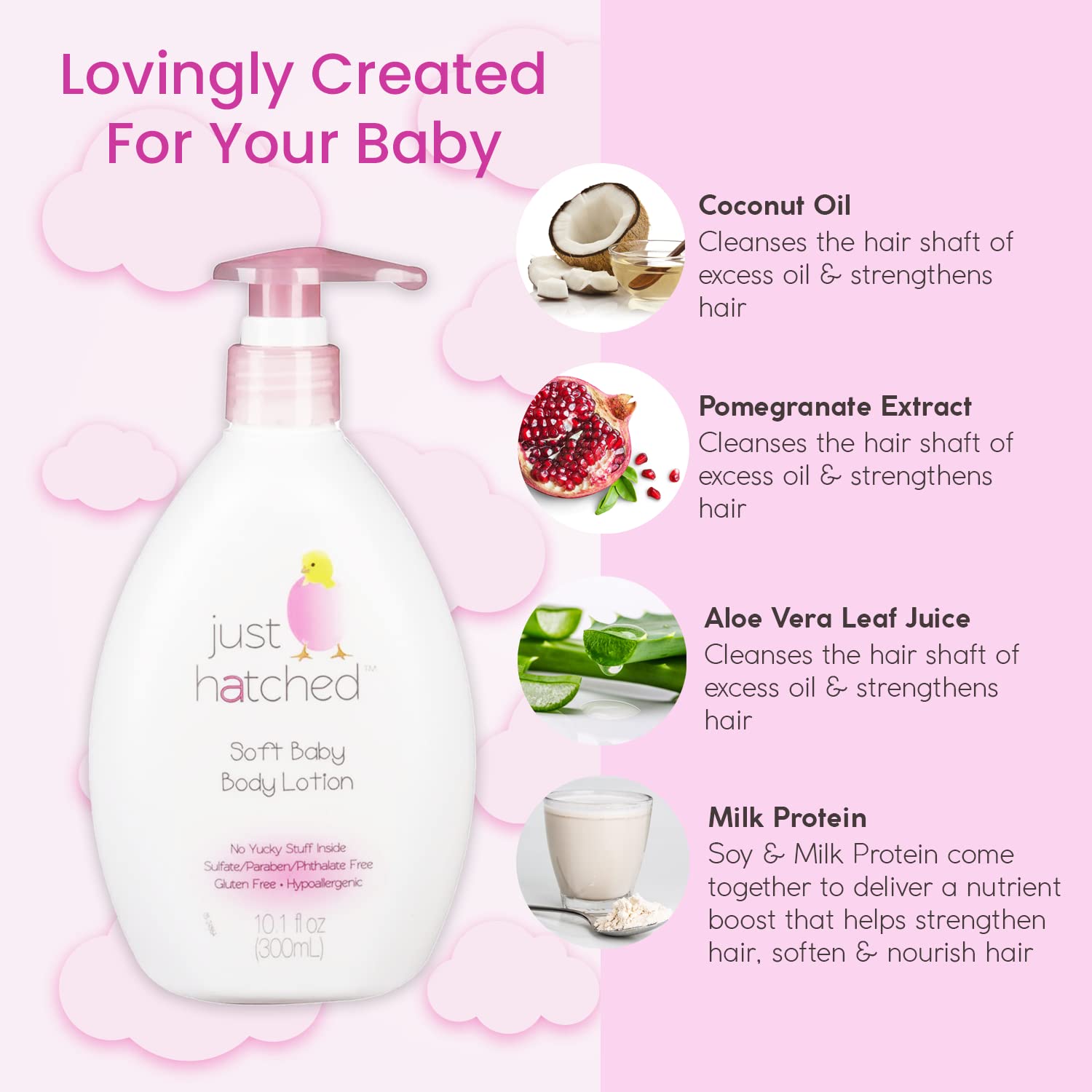 Just Hatched Soft Baby Body Lotion, 10.1 Ounce