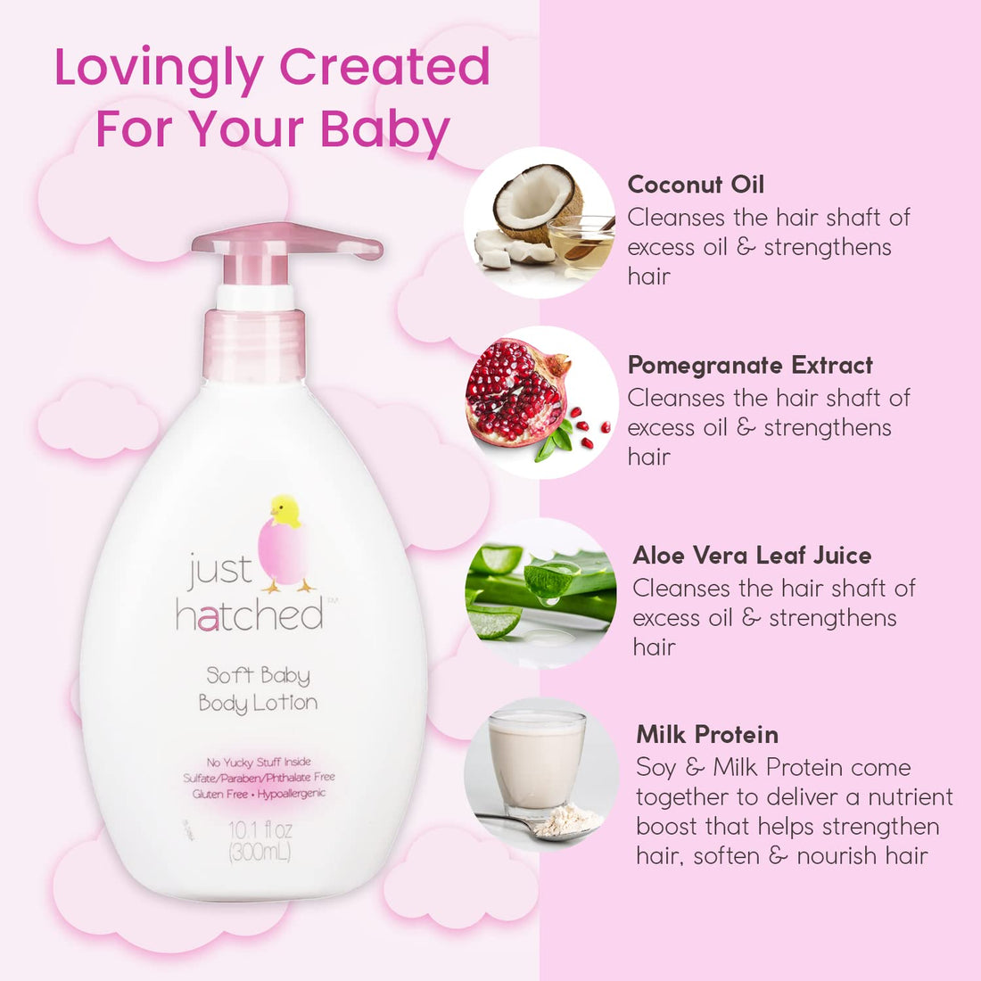 Just Hatched Soft Baby Body Lotion, 10.1 Ounce