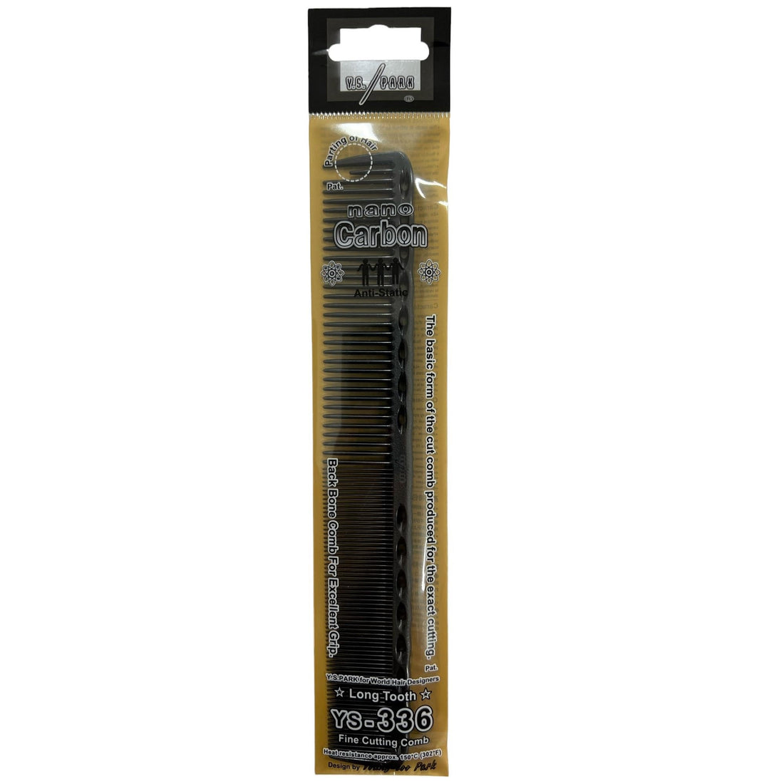 Y.S Park Fine Cutting Grip Comb YS-336 (Dark Grey)