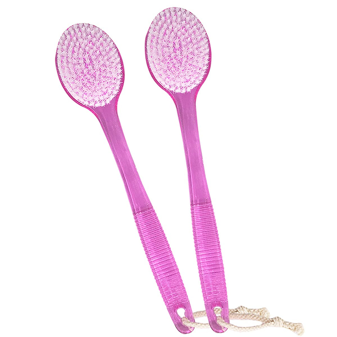 AMERWASH PLUS Bath Body Brush for Shower, 14 inches Long Handle, 2 Packs Bath Scrubber Skin Exfoliation Bath Shower Body Brushing