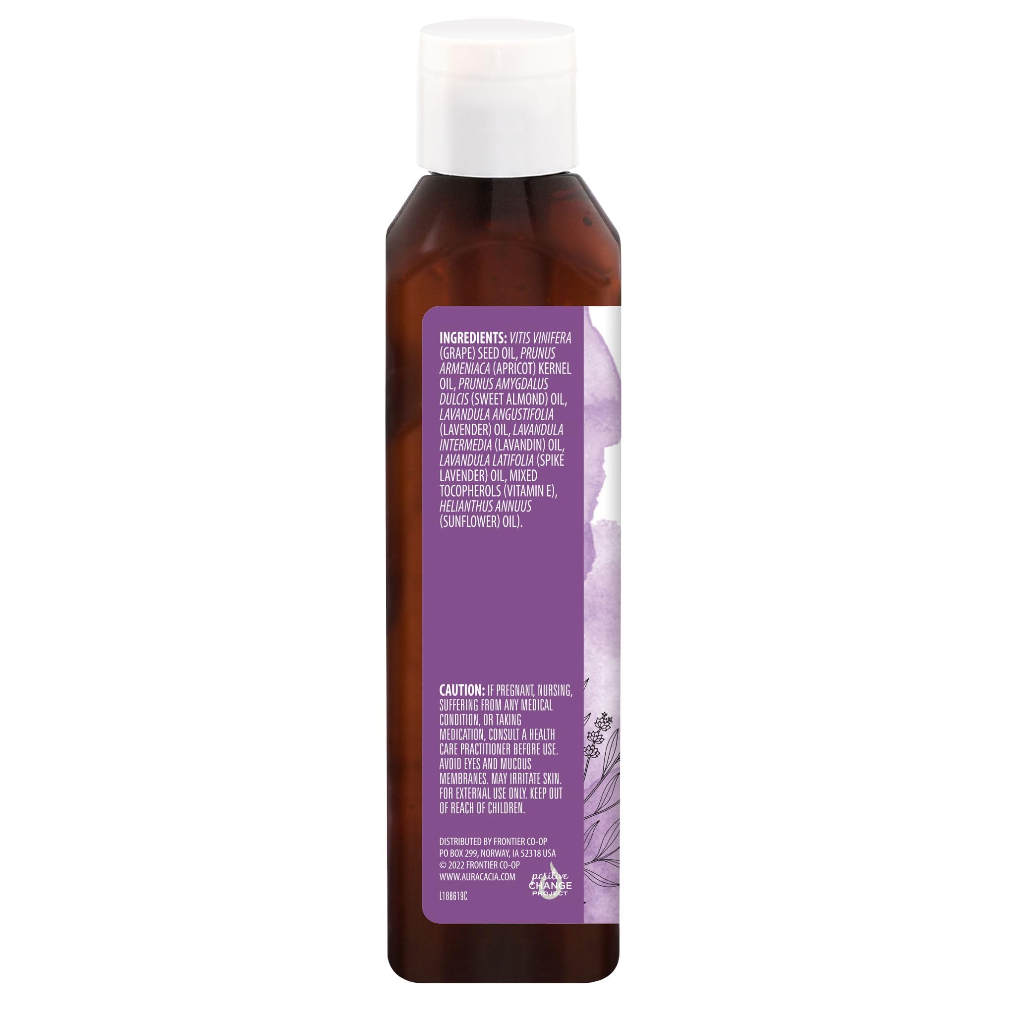 Aura Cacia Relaxing Lavender Aromatherapy Body Oil | GC/MS Tested for Purity | 237ml (8 fl. oz.)