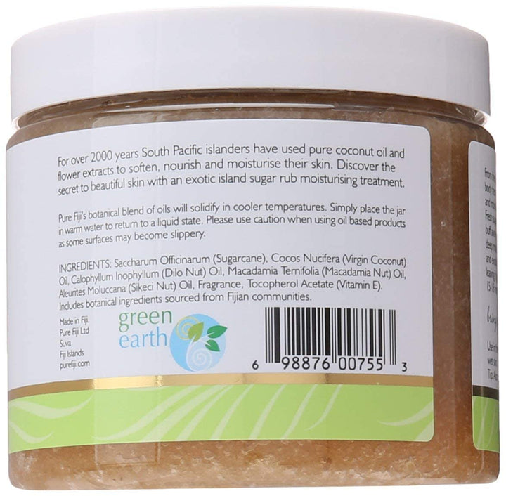 Pure Fiji Coconut Sugar Body Scrub - Body Exfoliator Scrub Natural Origin for Smooths and Softens Skin - Organic Exfoliating Sugar Scrub for Body, Starfruit, 15.5 Oz