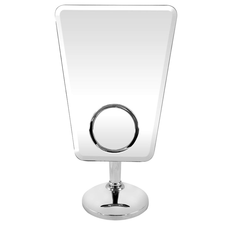 Rucci Normal View Rimless Trapezoid Stand Mirror, 10X
