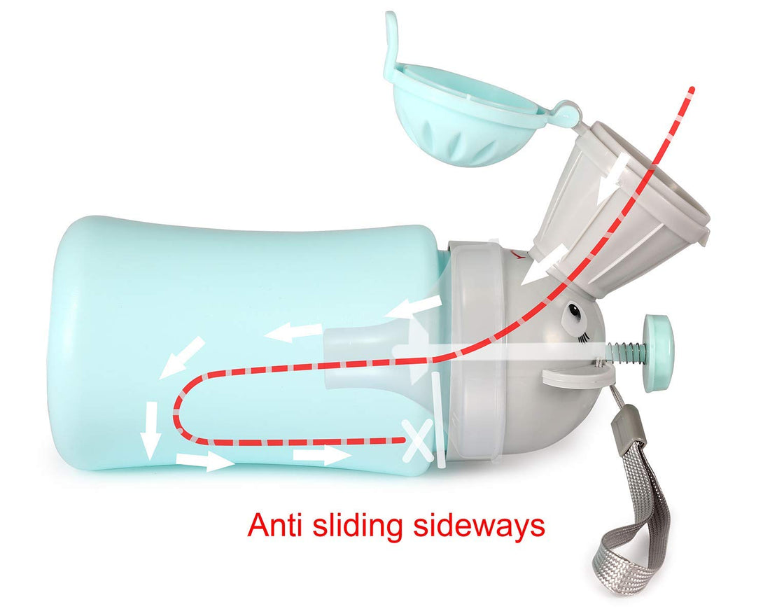 ONEDONE Portable Potty Baby Child Potty Urinal Emergency Toilet for Camping Car Travel and Kid Potty Pee Training (Blue)