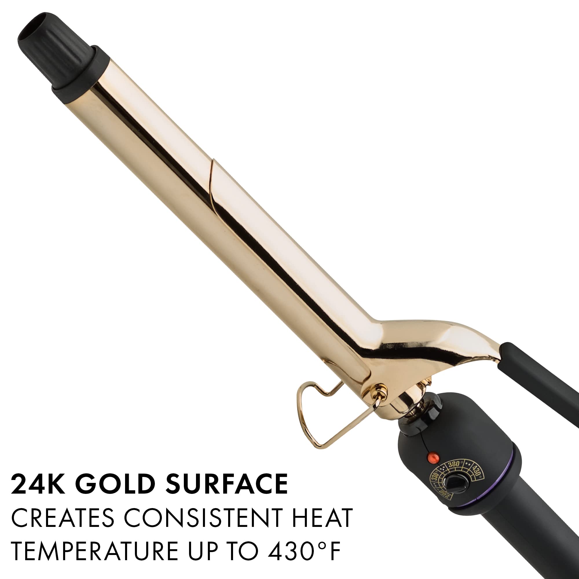 Hot Tools 1 Salon Curling Iron / Wand Extra-long Barrel - 24k Gold, 1.55 Pound