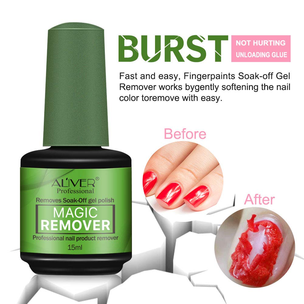 Gel Nail Polish Remover, (2PACK)Gel Remover For Nails In 2-5 Minutes - Quick & Easy, Remove Gel Polish No Need for Foil, Soaking or Wrapping 0.5fl Oz