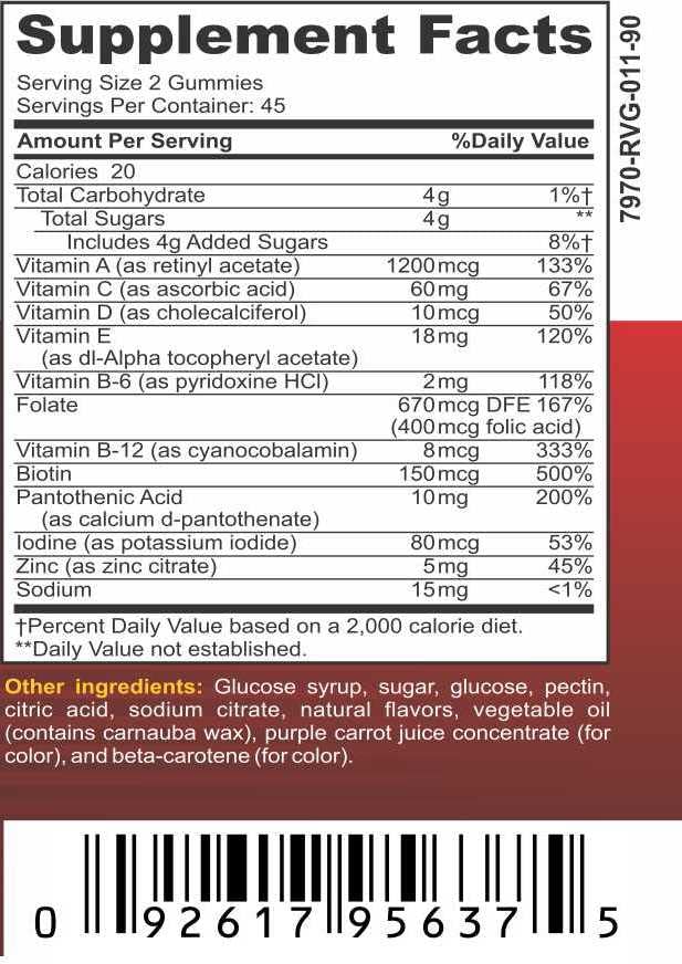 Bariatric Expert Multivitamin Gummies – Fast-Melting Dietary Supplement for Adults Post-Gastric Sleeve and Bypass, Nutritionist Recommended, 90 Count