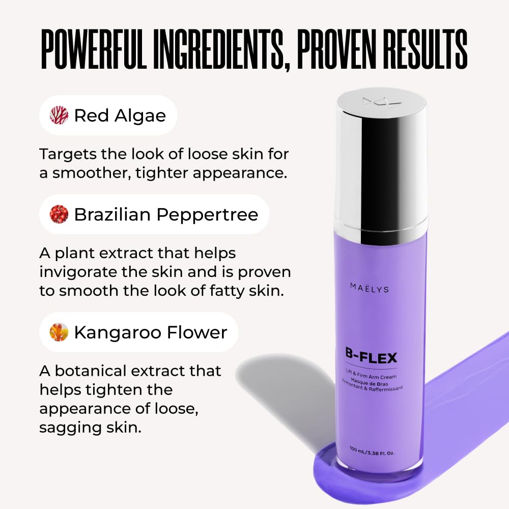 MAËLYS B-FLEX Lift & Firm Arm Cream - Firming Cream For Tighter and Firmer-Looking Arms - Helps Reduce The Appearance of Loose & Crepey Skin