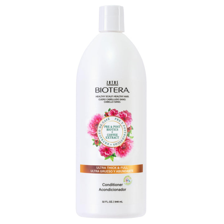 Biotera Ultra Thick & Full Volumizing Conditioner | Fine or Limp Hair | Microbiome Friendly | Vegan & Animal Test Free | Paraben Free | Color-Safe | 32 Fl Oz