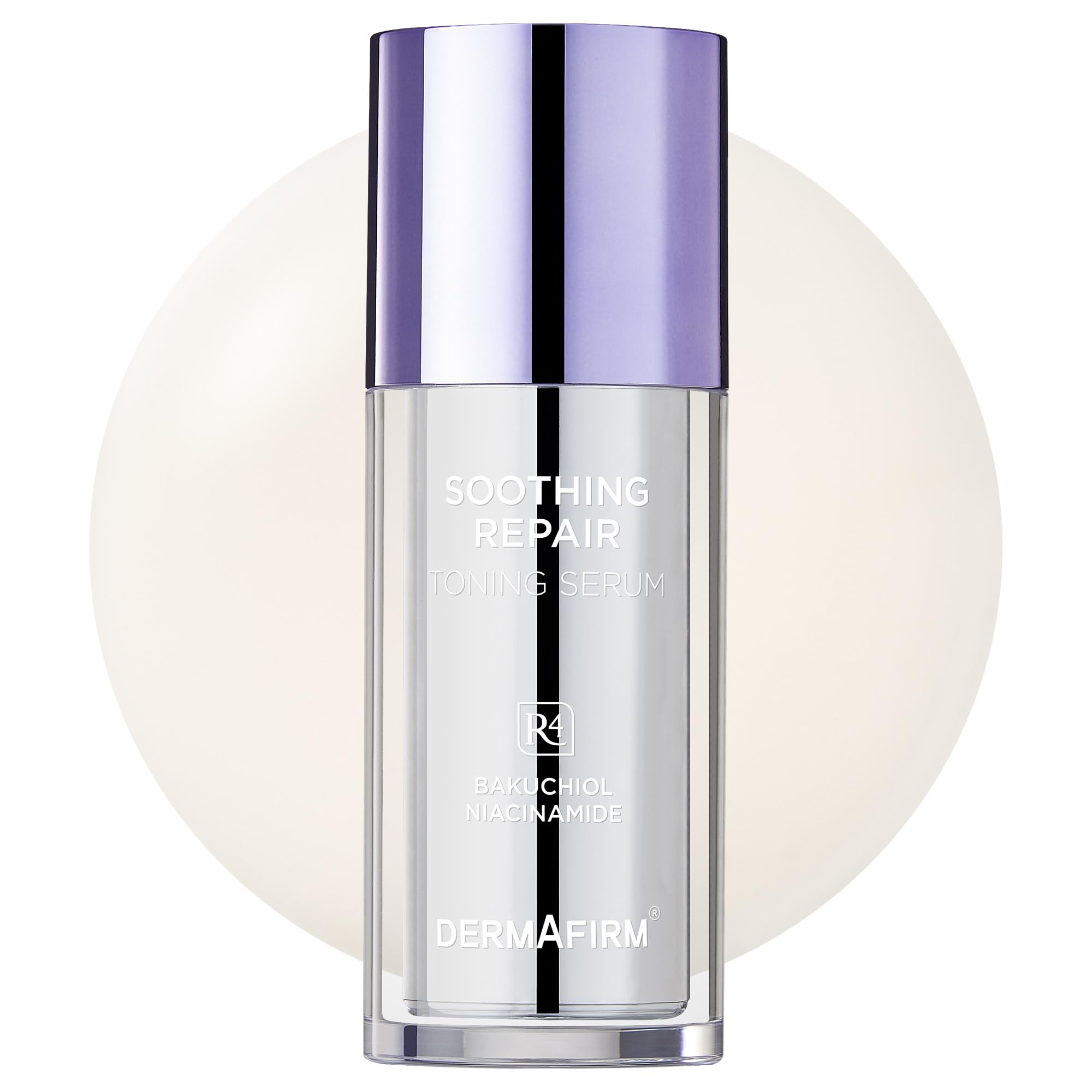 DERMAFIRM Soothing Repair Toning Serum R4 | Korean Bakuchiol Face Serum w/Niacinamide & Peptides | Calming and Correcting Facial Serum | No Animal Trials No Parabens 1.01 fl oz