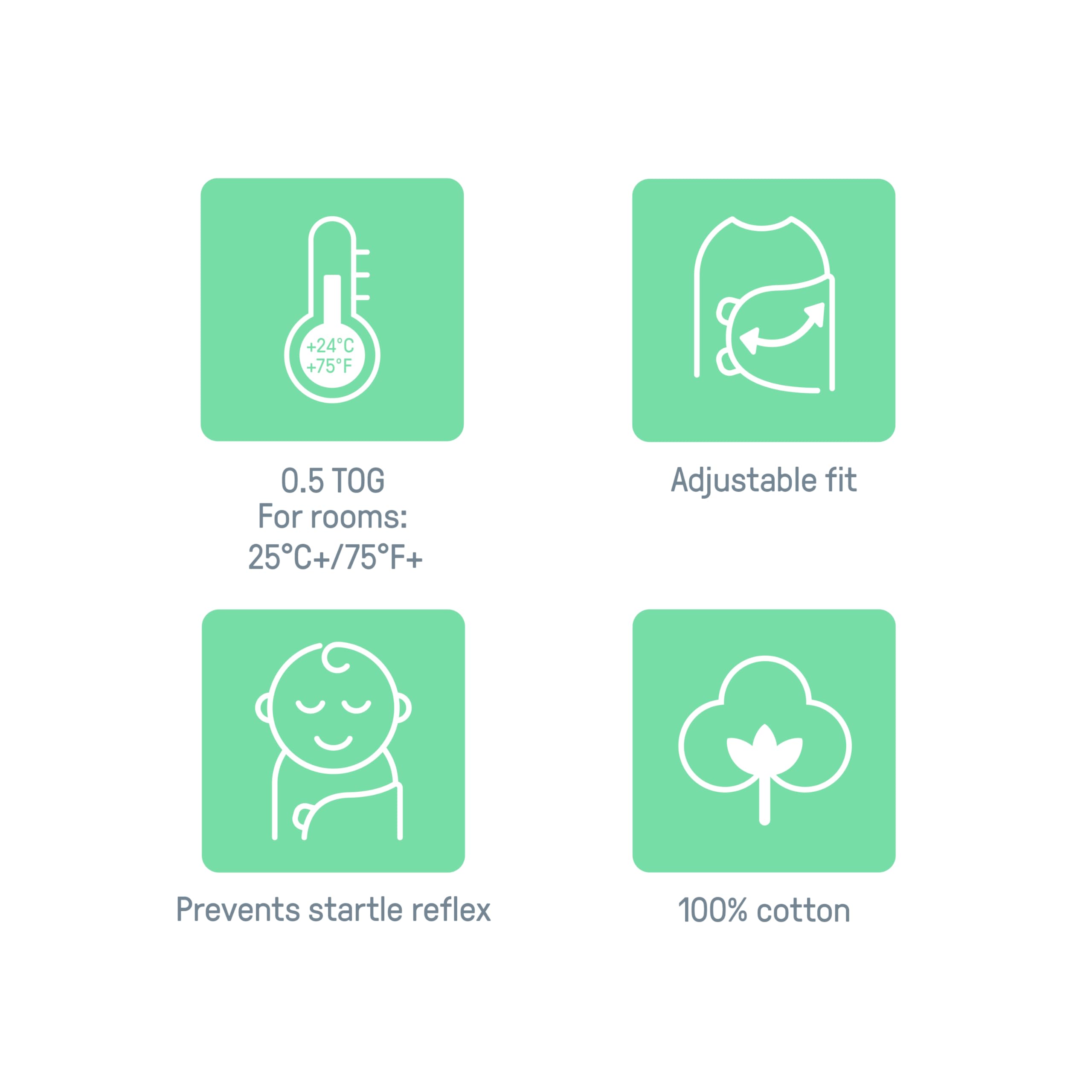 SwaddleMe by Ingenuity Original Swaddle, 100% Cotton, Improves Sleep & Calms Startle Reflex, 0-3 Months, 3-Pack - Oh Deer