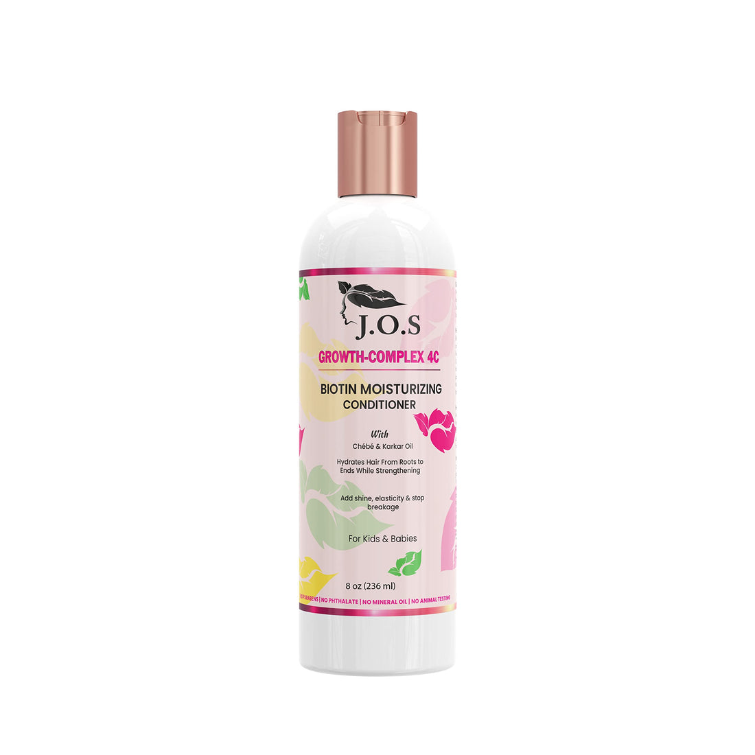 J'Organic Solutions Kids 4C Crown Conditioner with Chebe & Karkar Oil for Maximum Growth - Hydrating & Conditioning 8 Fl Oz
