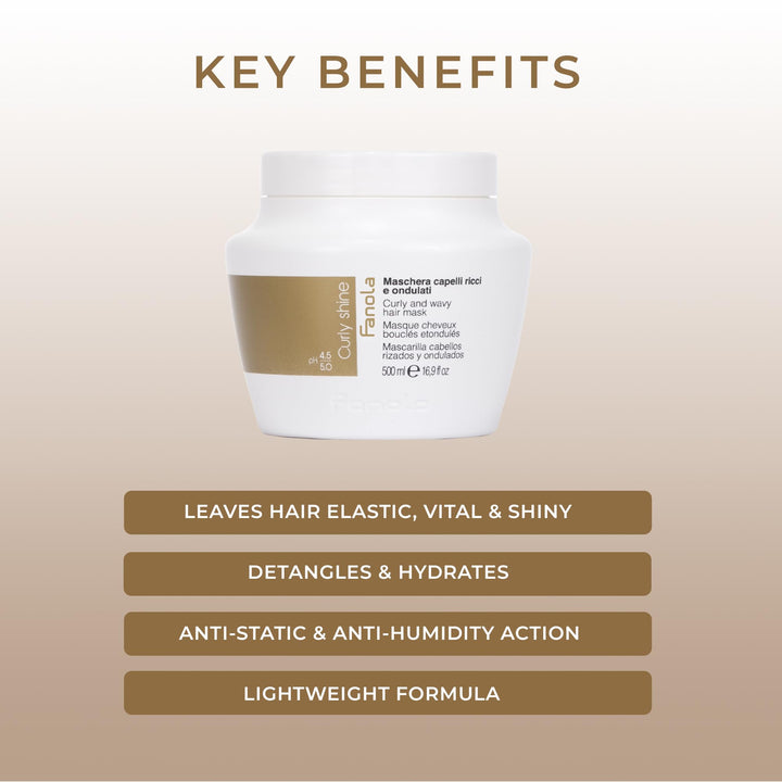 Fanola Curly Shine Hair Mask, 500 ml