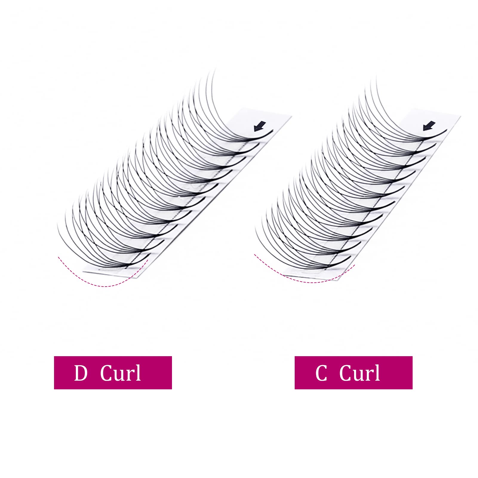 Lash Fans D Curl 0.07 10mm 5D Lash Extensions Short Stem Premade Eyelash Extensions Optinal 3D 5D Thickness 0.07 0.10mm C D Curl 8-20mm Length (5D-0.07-D, 10mm)