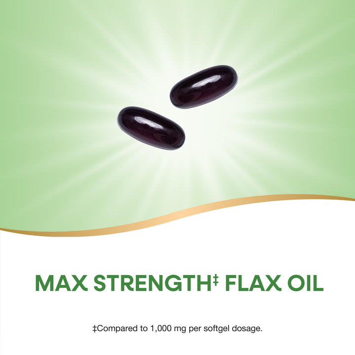 Nature's Way Flax Oil Max Strength‡, Supports Heart Health*, 200 Softgels