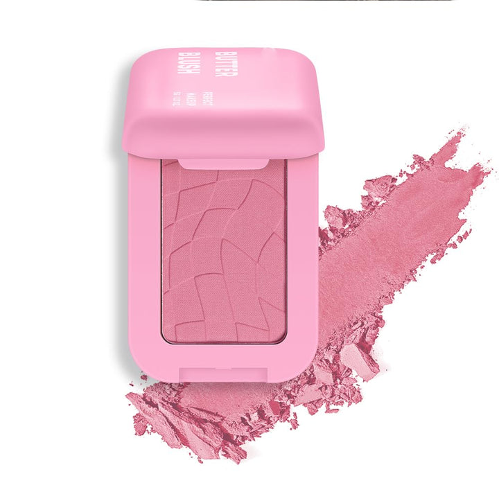 Silky Butter Blush Cream, Face Powder Blush for Long-lasting, High Color Rendering and Waterproof Makeup with Sweet Buttery Scent, Up to 12h Wear (1, Form Butter, Large)