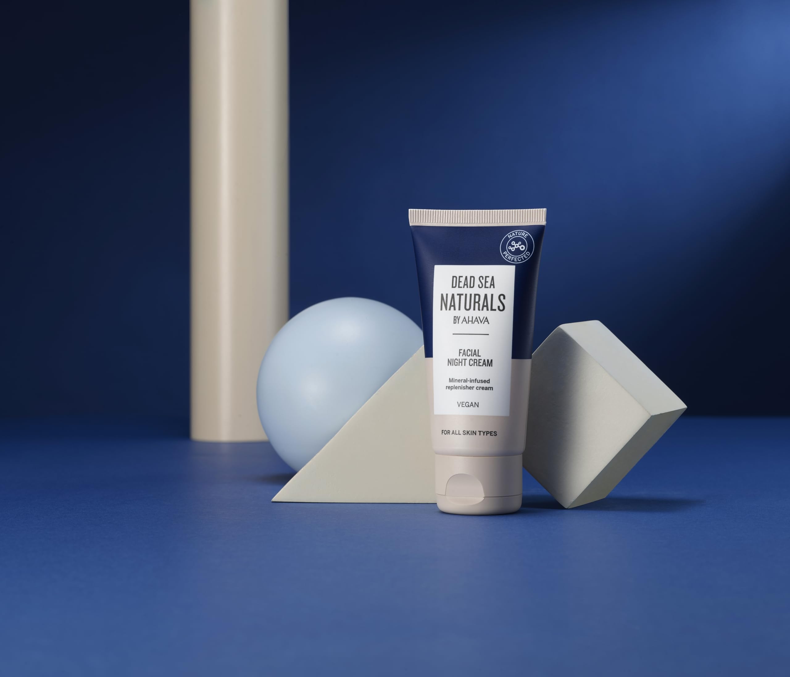 Dead Sea Naturals Facial Night Cream - Calming cream for face & neck, moisturizes, nourishes skin overnight, helps strengthen against daily aggressions, with exclusive Dead Sea Minerals, 1.7 Fl.Oz