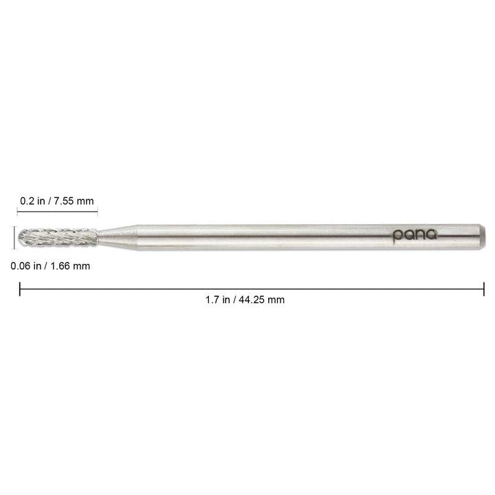 Pana 3/32 Round Bit Safety Nail Carbide Bit - Silver Color (Grit: Medium - M) for Electric Dremel Drill Machine