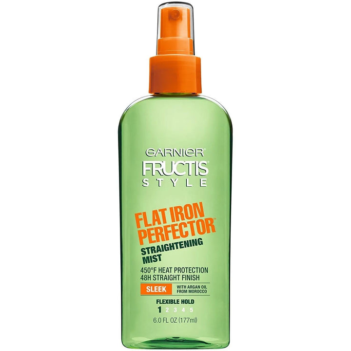 Garnier Fructis Style Sleek & Shine Flat Iron Perfector Straightening Mist 6 oz (Pack of 2)