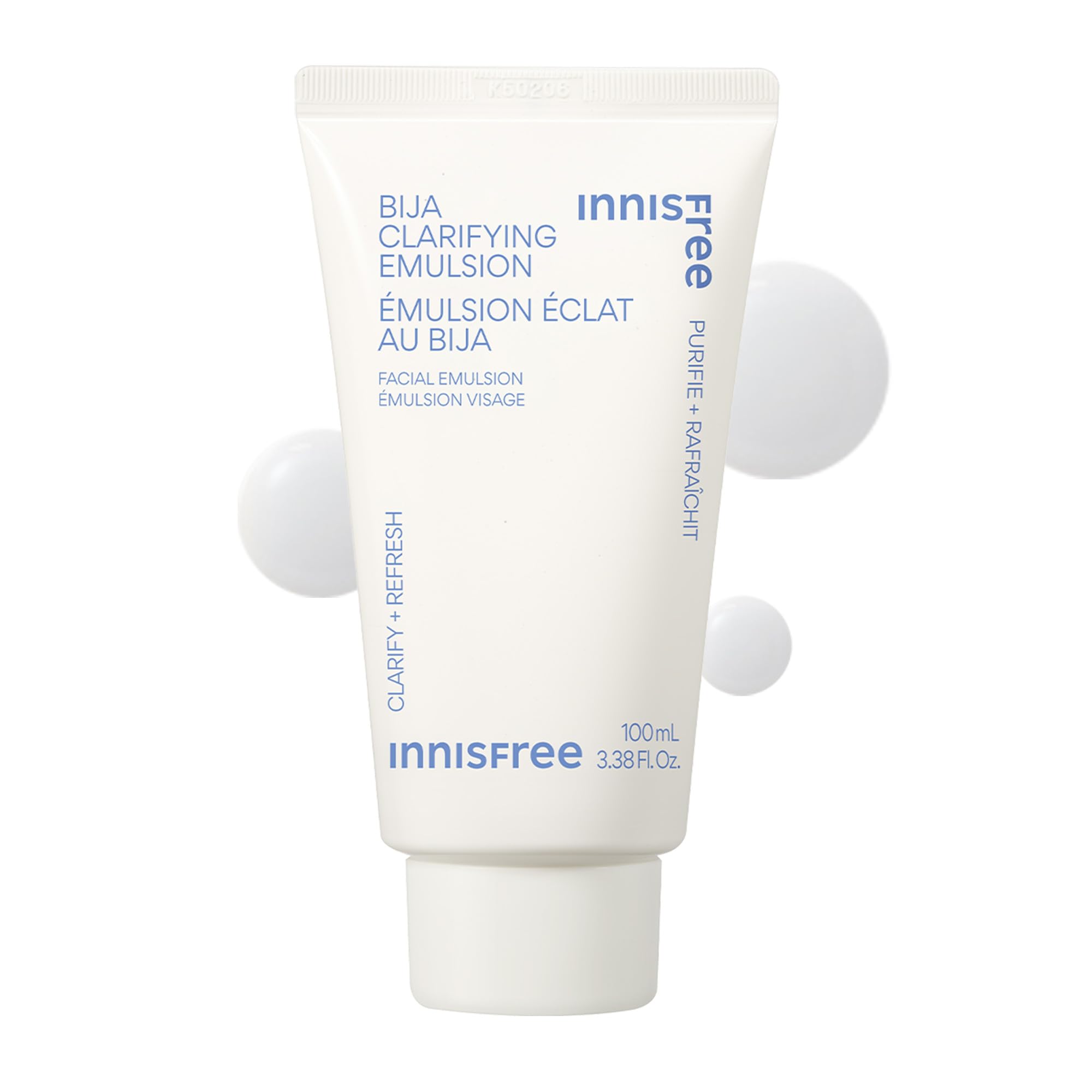 innisfree Bija Clarifying Emulsion with Salicylic Acid and Niacinamide, Korean Skincare Lightweight Face Moisturizer (Packaging May Vary)