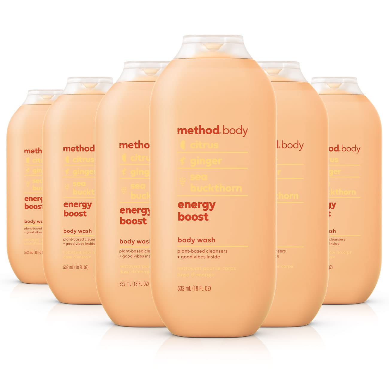 Method Body Wash, Energy Boost, 18 Ounce (6 Count)