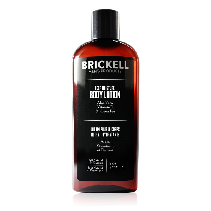 Brickell Men's Deep Moisture Body Lotion for Men - Natural & Organic (Unscented, 8 Ounce)