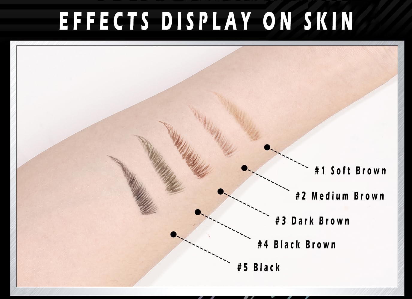 Fast Draw Eyebrow Pen, Duo Brow Microfilling Fork-Tips & Precise Tip, Natural Eyebrow Makeup Set with Spoolie Brush (#2 Medium Brown)