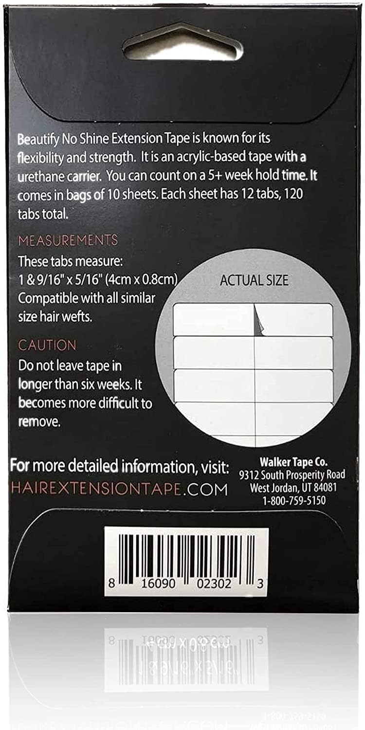 No Shine Hair Extension Tape Tabs. 120 tabs per pack by No Shine Extension tape