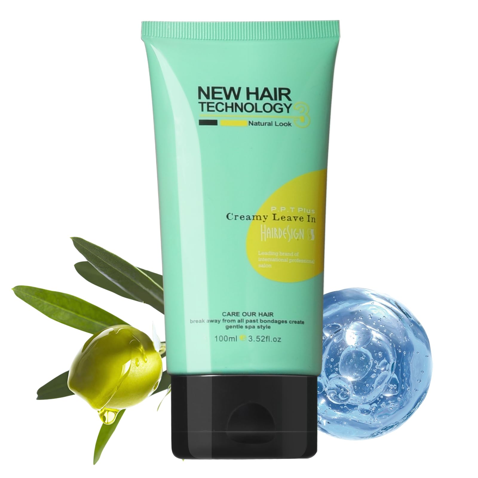 Lightweight Keratin Protein Leave In Conditioner for Dry Damaged Hair,Collagen Deep Repairing Anti-Frizz Leave in Hair Conditioner Tube, Heat ProInfused with vitamin B5,Moisturizing Jojoba oil